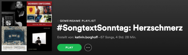 #SongtextSonntag: Herzschmerz (Playlist)